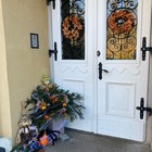 Vstupní dveře na podzim
